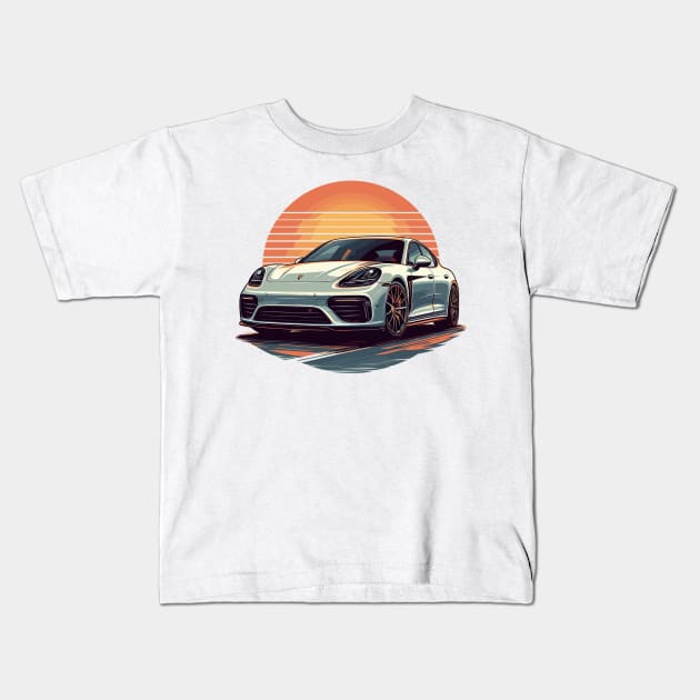 Porsche Panamera Kids T-Shirt by Vehicles-Art